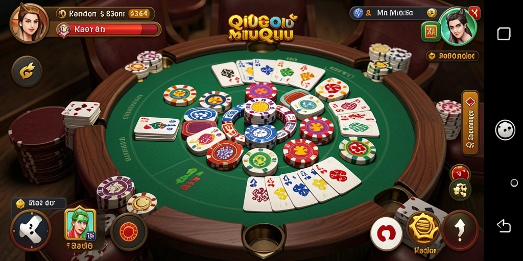 Screenshot gameplay menarik dari 8364 yang menunjukkan suasana QiuQiu.
