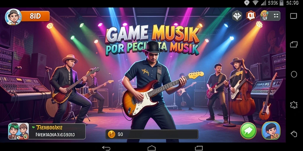 Screenshot gameplay 8ID menampilkan pengalaman bermain musik yang seru.