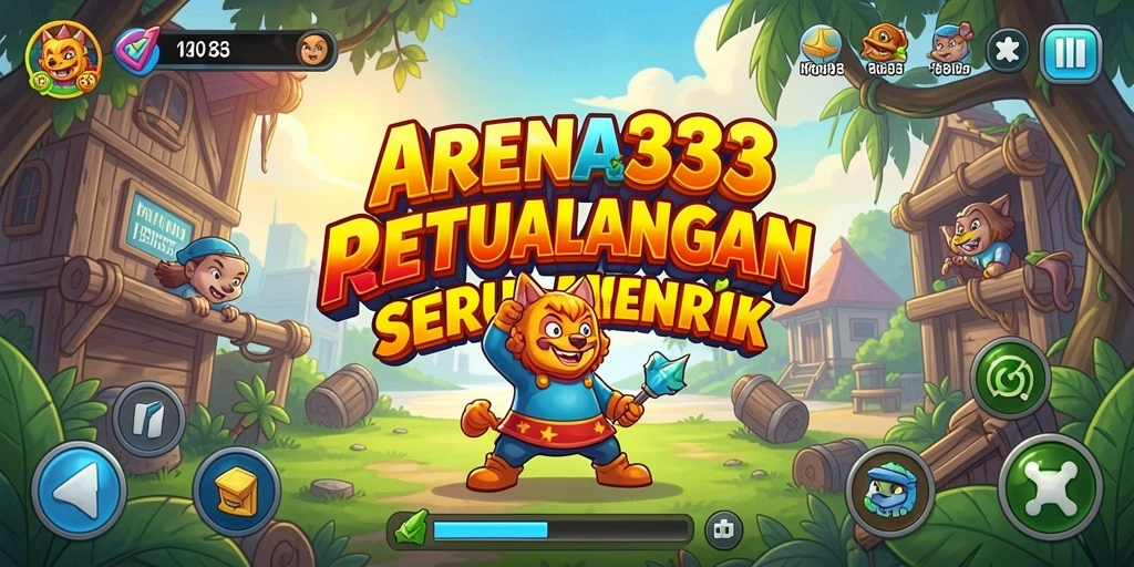 Tampilan gameplay seru dan penuh warna di ARENA333.