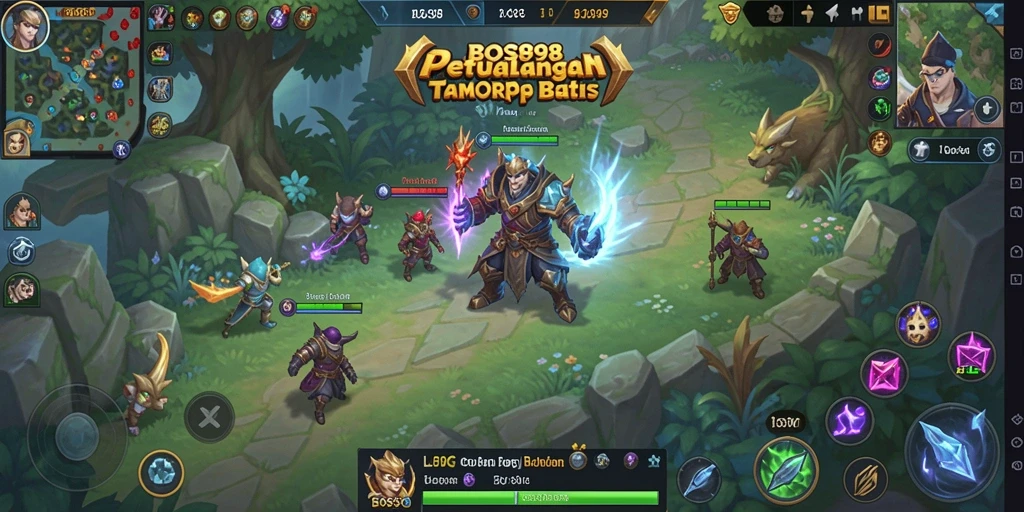 Tampilan seru dari gameplay MMORPG di BOS898.