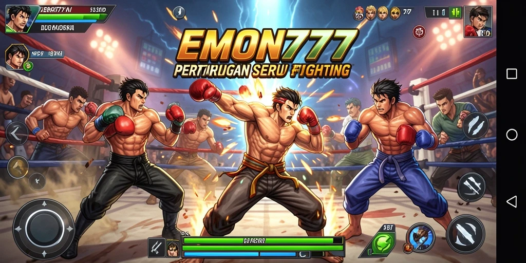 Screenshot EMON777 menampilkan aksi pertarungan yang mendebarkan.