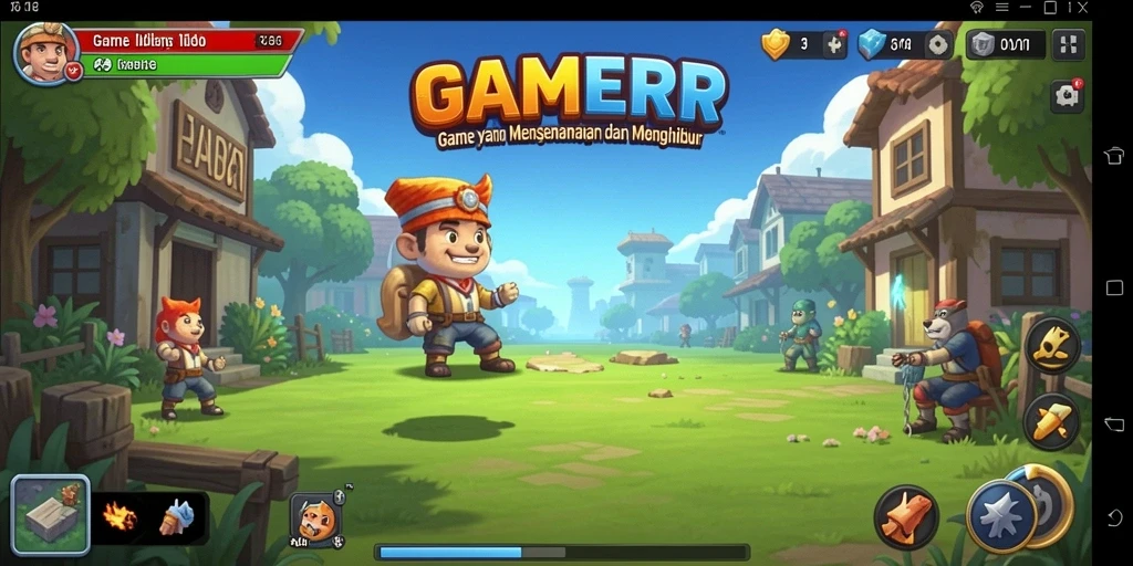 Tampilan gameplay GAMERP yang mengasyikkan dan interaktif.