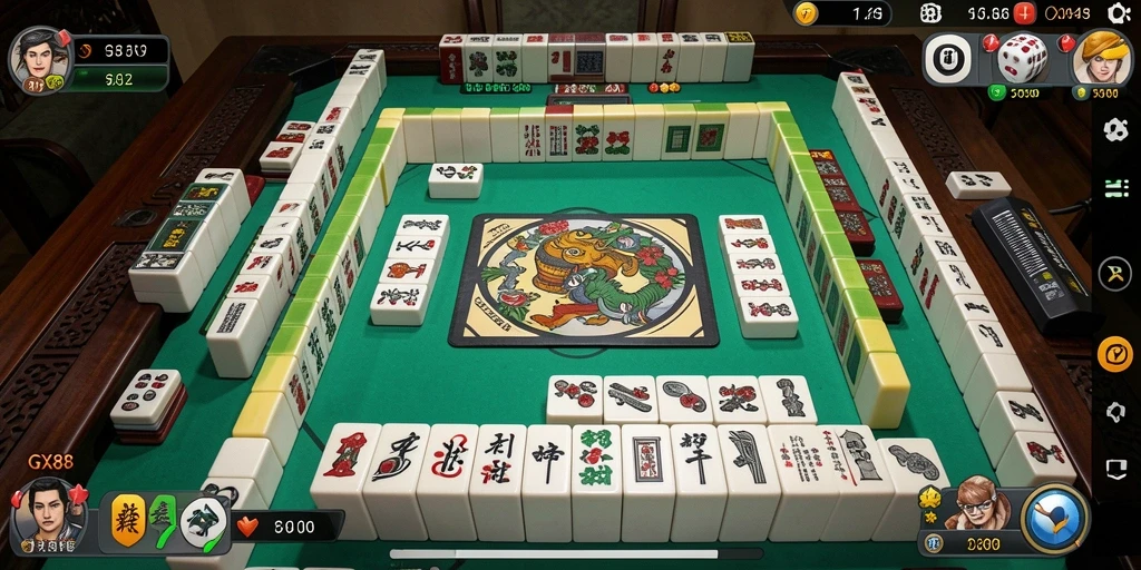 Tampilan gameplay GX88 dengan level Mahjong yang menantang.