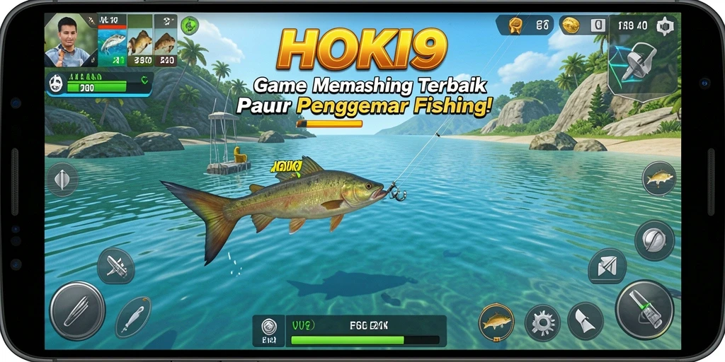 Tampilan menarik dari gameplay HOKI9 yang seru dalam memancing.