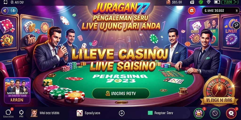 Screenshot gameplay JURAGAN77 yang mendebarkan saat bermain Live Casino.