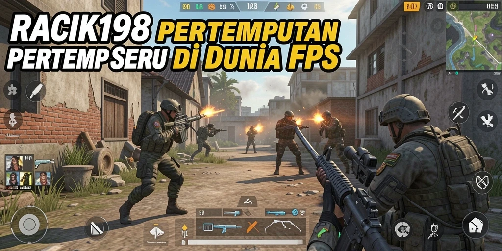 Screenshot gameplay menampilkan aksi pertempuran intens di RACIK198.