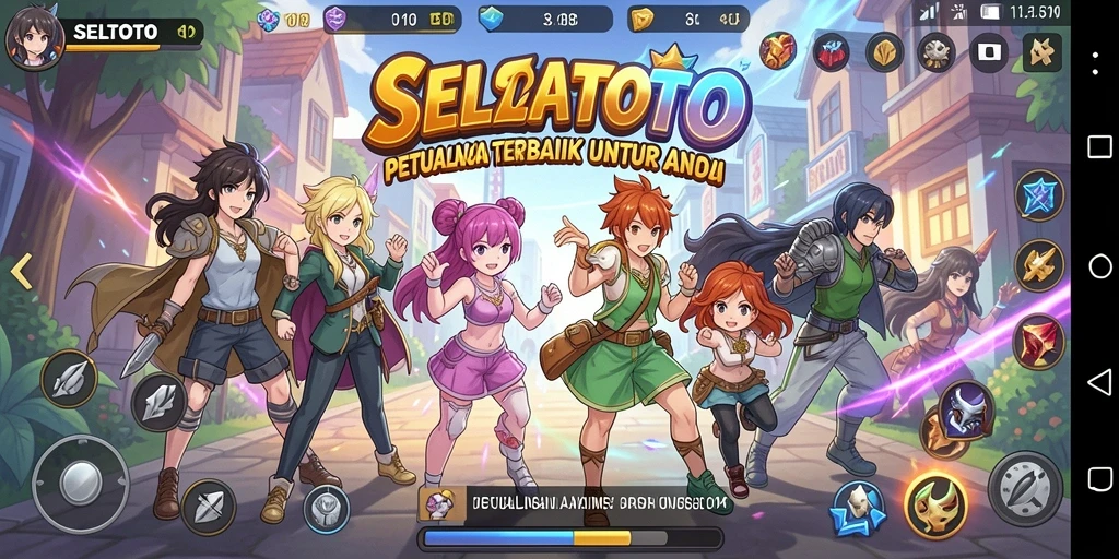 Tampilan gameplay menarik dari SELTOTO dengan karakter Anime yang unik.