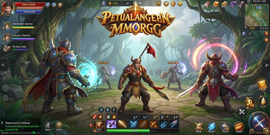 Tangkapan layar UH77 menunjukkan aksi seru dalam pertarungan MMORPG.