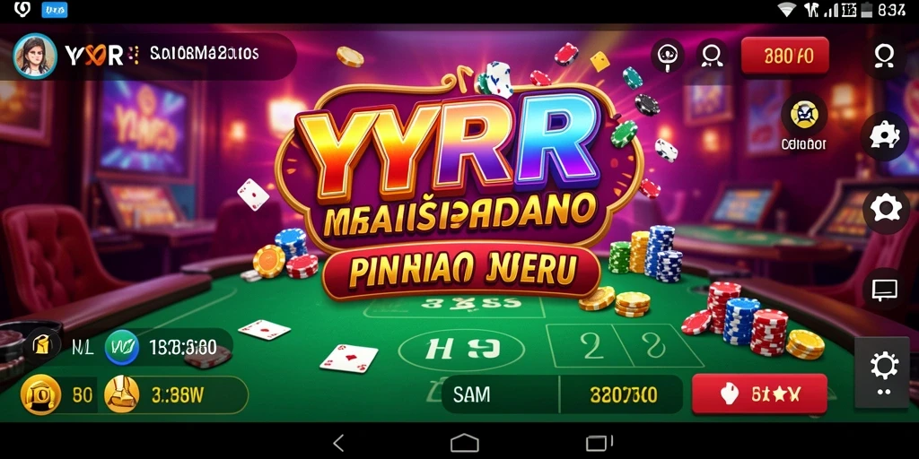 Tangkapan layar YYRR menampilkan gameplay seru dengan berbagai permainan Kasino.
